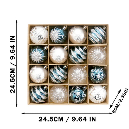 16PCS Shatterproof Christmas Ball Ornament Set – 2.36" Tree Decorations