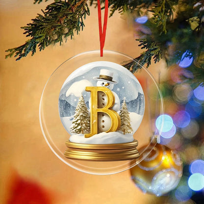 Crystal Ball Acrylic Christmas Ornament – Personalized Hanging Decoration