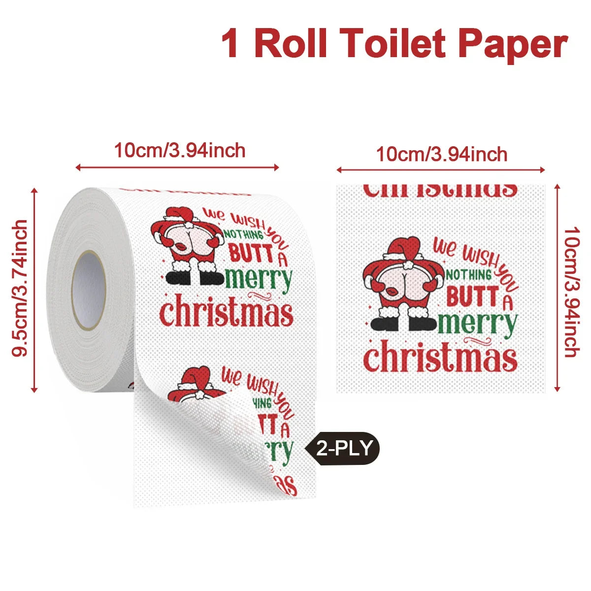 Christmas & New Year Toilet Roll
