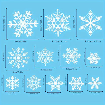 137 Christmas Snowflake Window Flowers Stickers for Glass