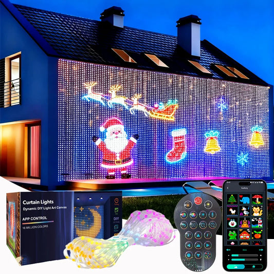 Smart RGB LED Curtain Lights – App Control, Music Sync & DIY Patterns (Indoor/Outdoor)
