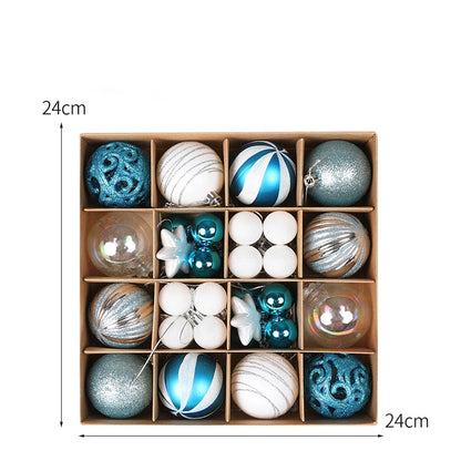 36PCS Christmas Ball Ornament Set – 3–6cm Tree Decorations for Home & Holiday Decor