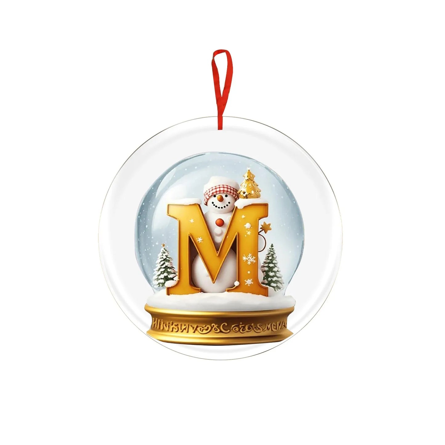Crystal Ball Acrylic Christmas Ornament – Personalized Hanging Decoration