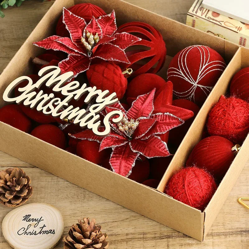 Velvet Christmas Balls – 38PC Set