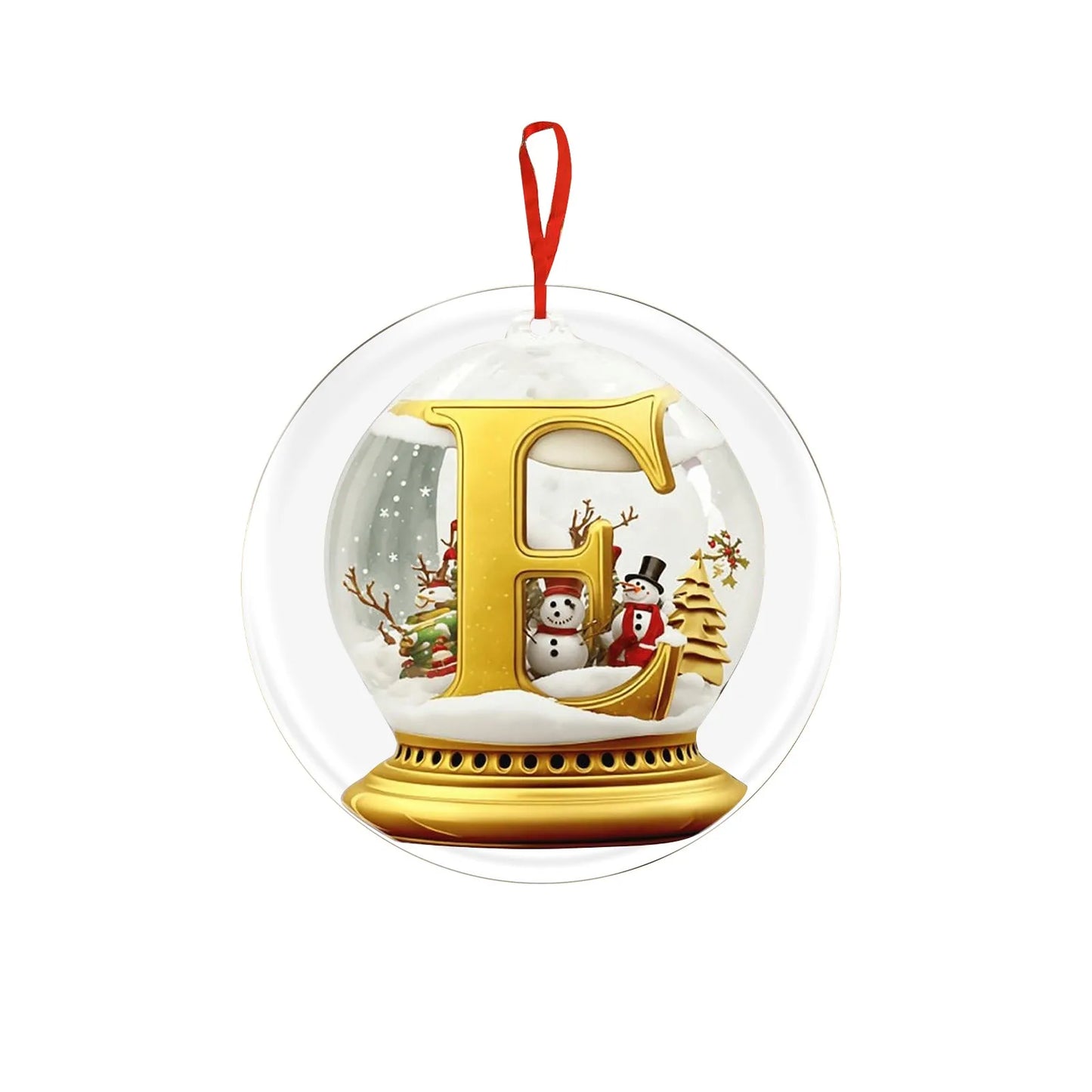 Crystal Ball Acrylic Christmas Ornament – Personalized Hanging Decoration