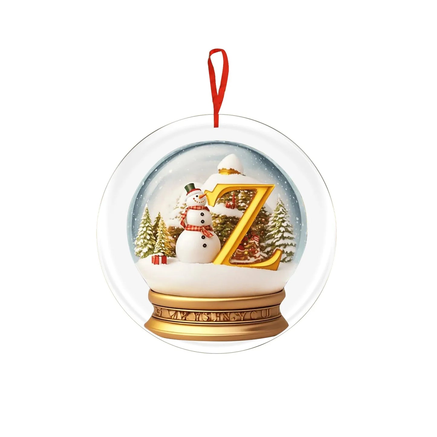 Crystal Ball Acrylic Christmas Ornament – Personalized Hanging Decoration