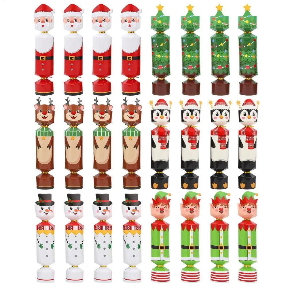 24-Piece Christmas Crackers Set – Fun Holiday Party Favors for Kids