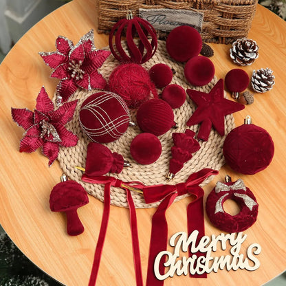 Velvet Christmas Balls – 38PC Set