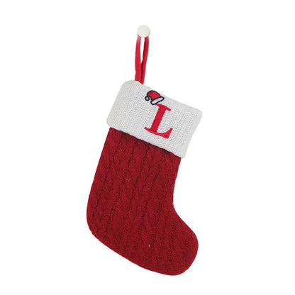 Knitted Christmas Stockings – Snowflake & Letter Design