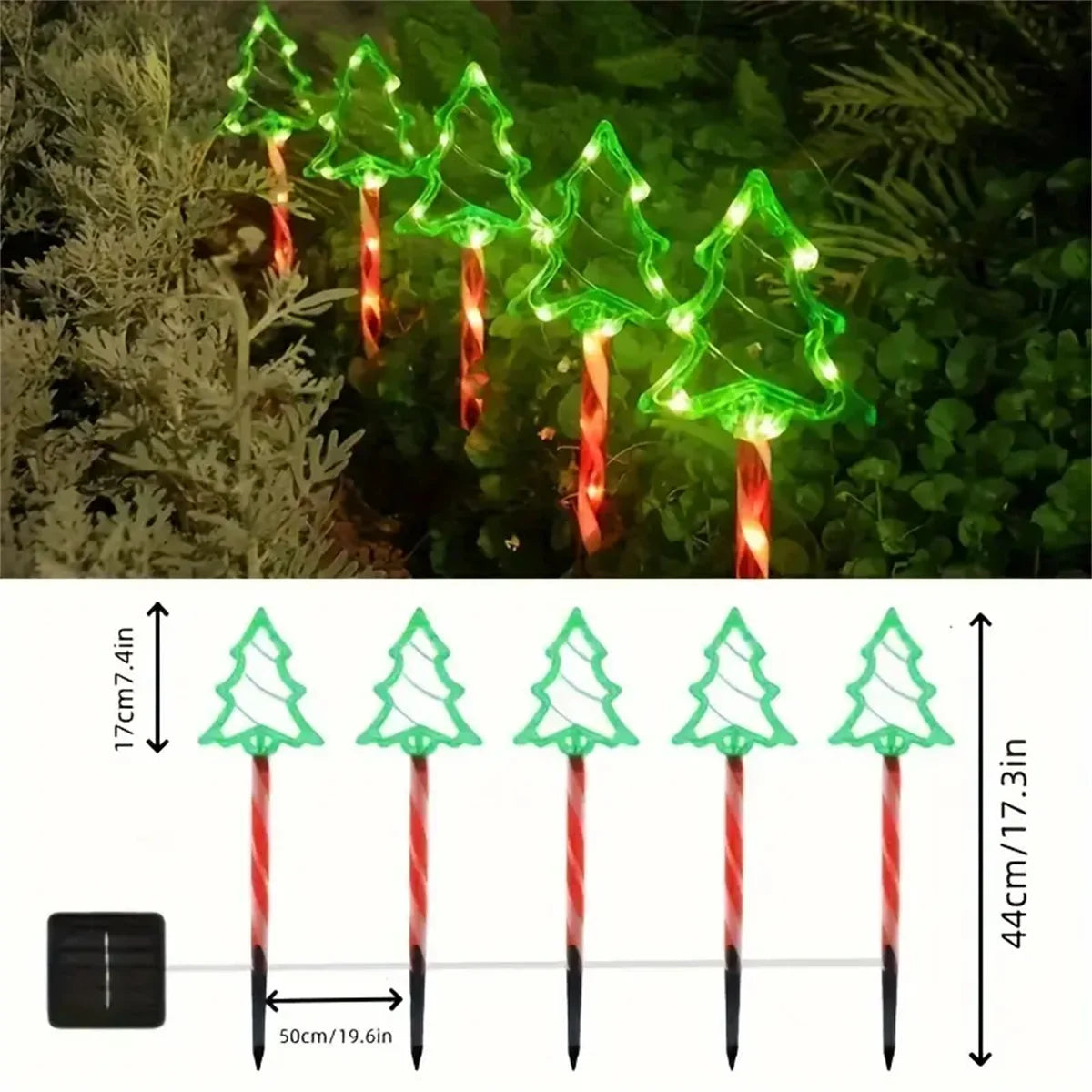Solar Christmas Tree Candy Light