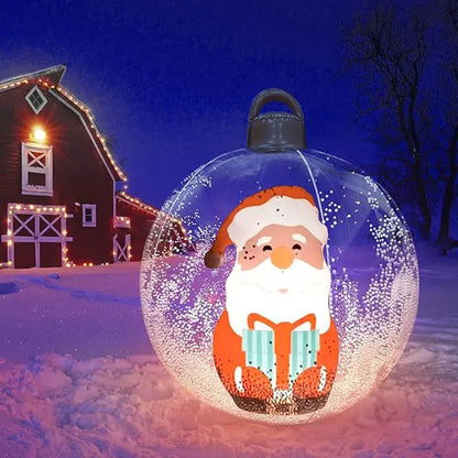 60cm Transparent Giant Inflatable Christmas Ball (With Optional Lights)
