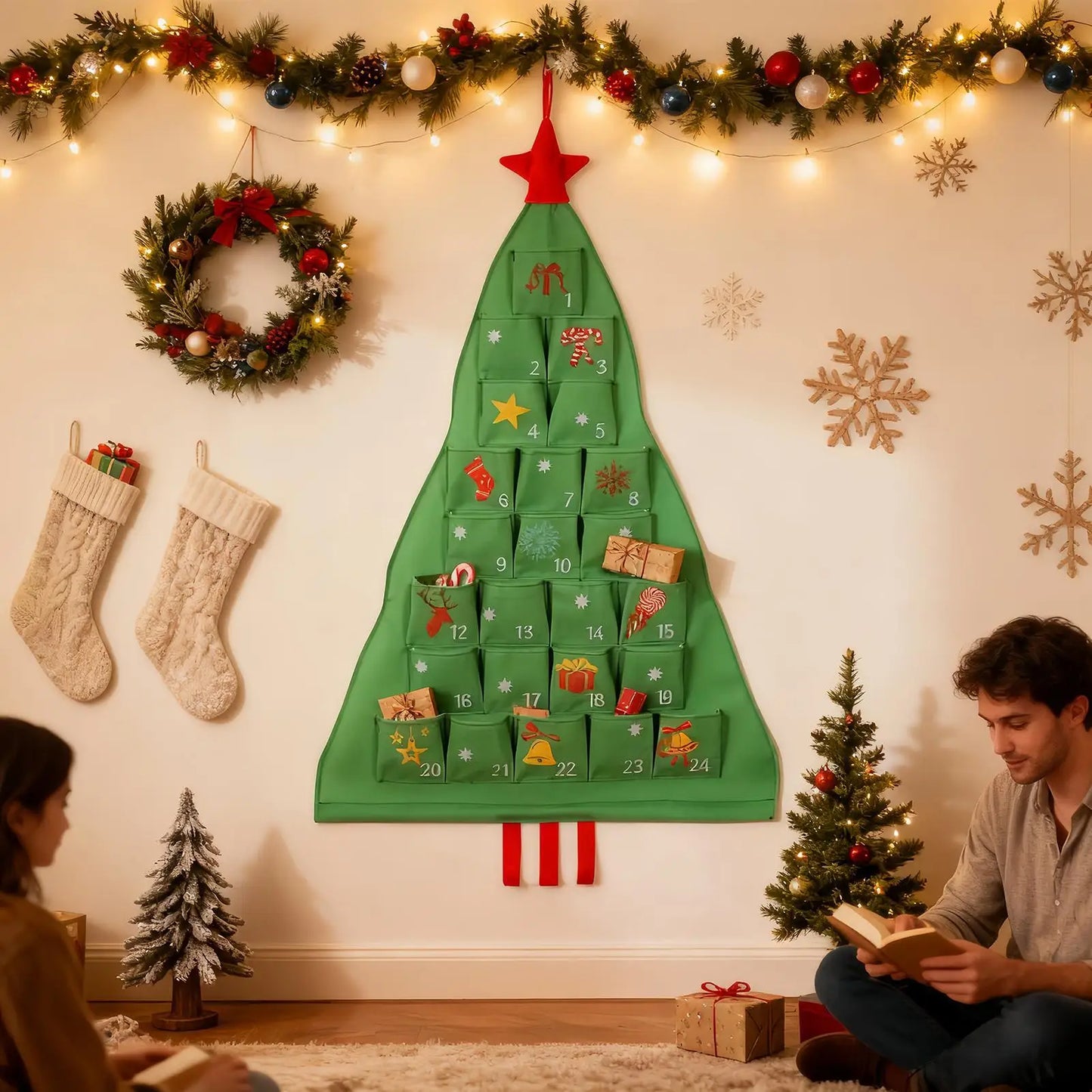 Fabric Advent Calendar – 24-Day Christmas Countdown Tree