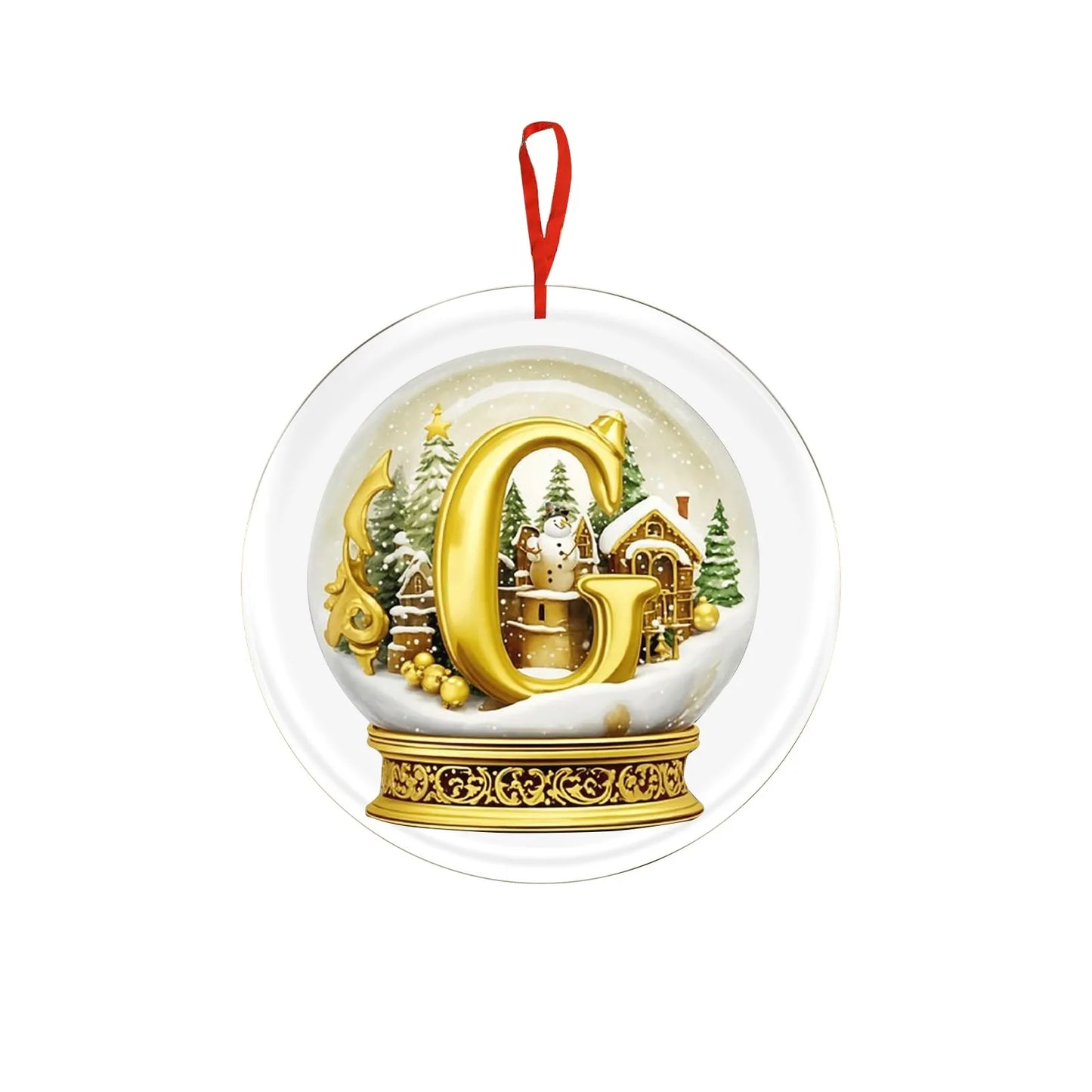 Crystal Ball Acrylic Christmas Ornament – Personalized Hanging Decoration