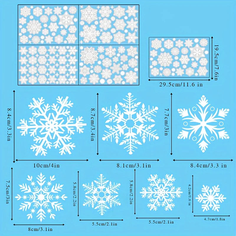 137 Christmas Snowflake Window Flowers Stickers for Glass