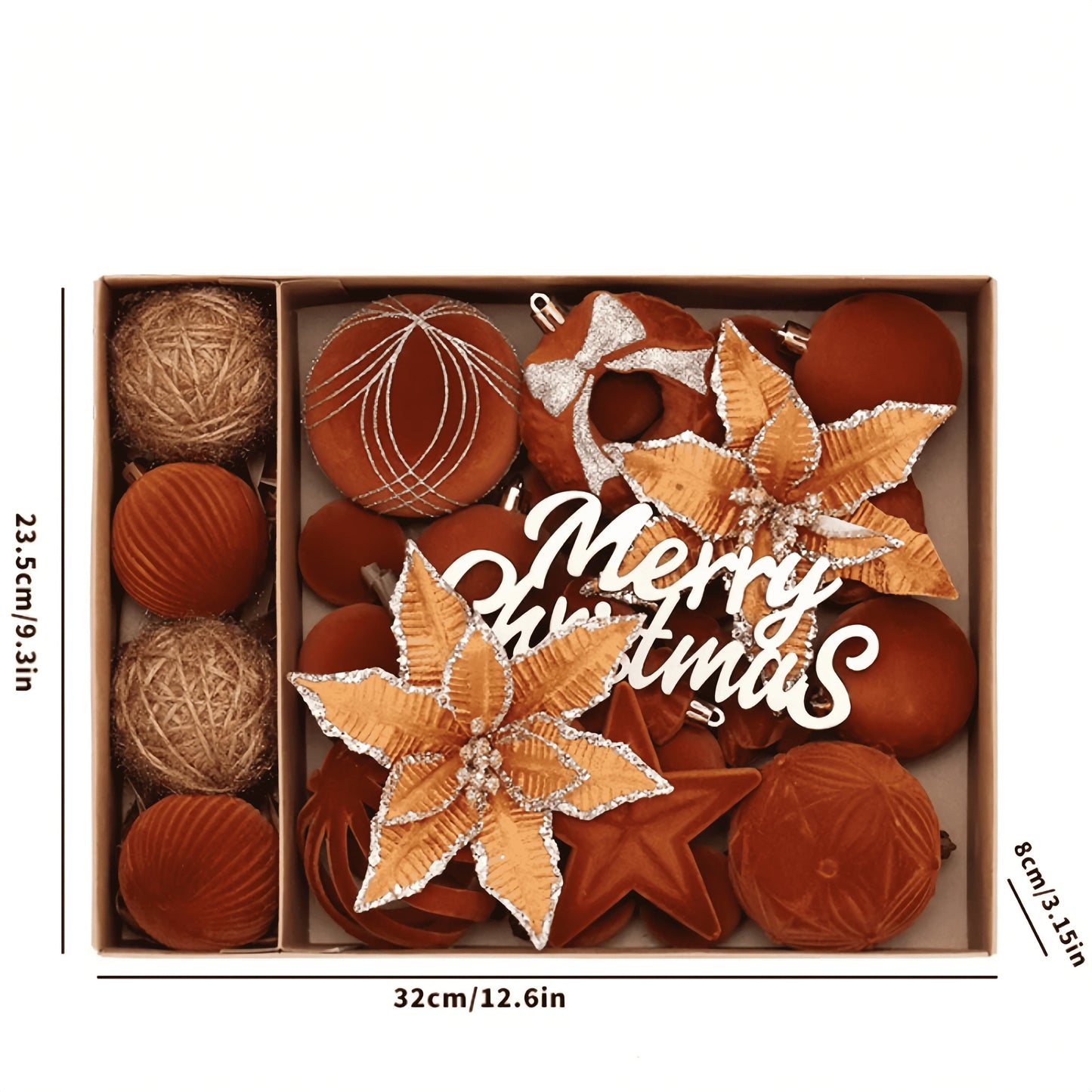 Velvet Christmas Balls – 38PC Set