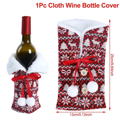 Christmas Wine Bottle Cover