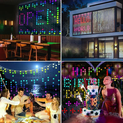 Smart RGB LED Curtain Lights – App Control, Music Sync & DIY Patterns (Indoor/Outdoor)