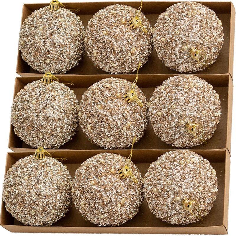 Champagne Gold Christmas Balls (6–30PCS)