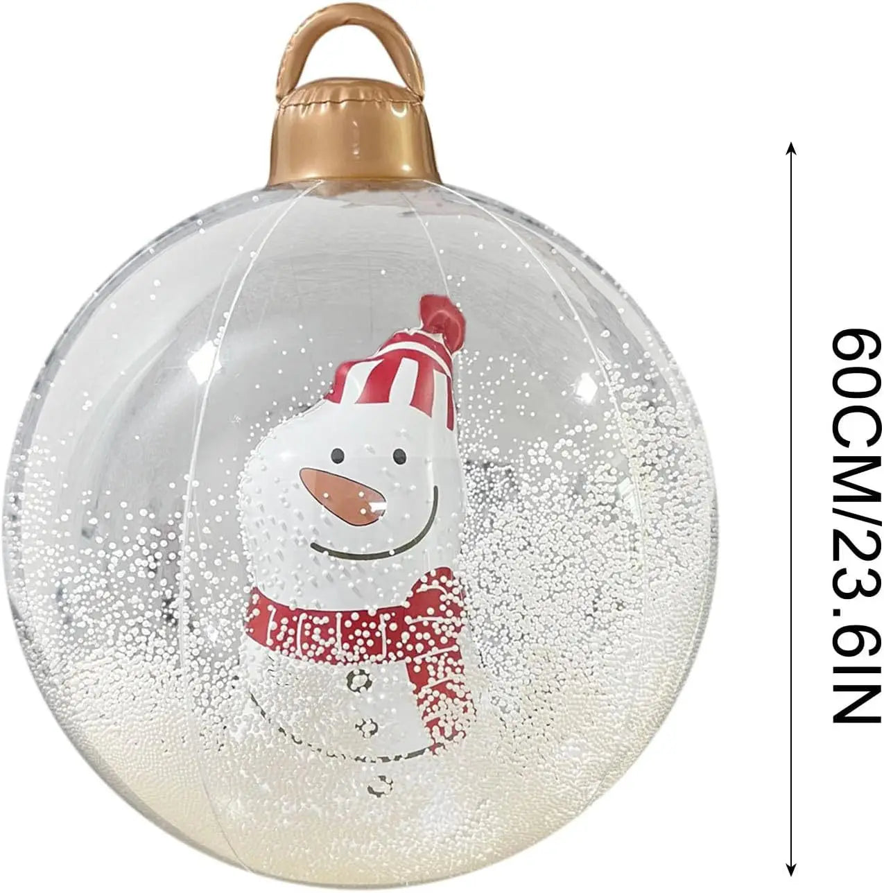 60cm Transparent Giant Inflatable Christmas Ball (With Optional Lights)
