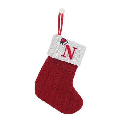 Knitted Christmas Stockings – Snowflake & Letter Design