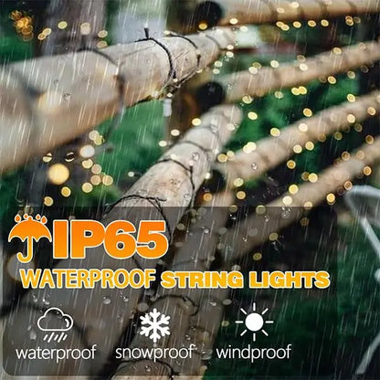30M Solar-Powered LED String Lights – IP65 Waterproof, 8 Modes