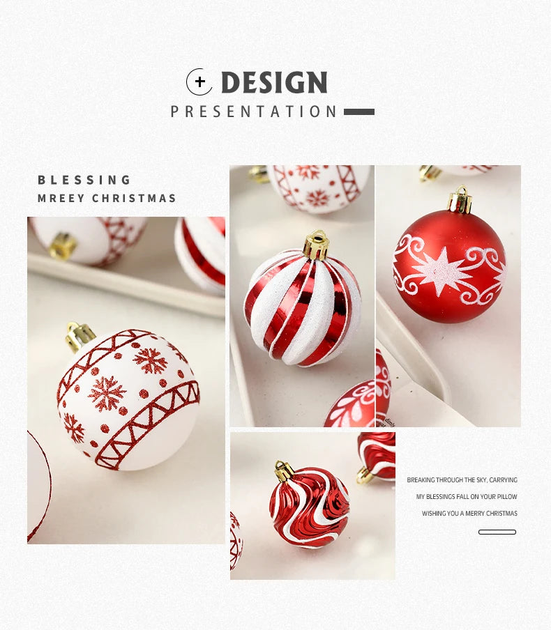 16PCS Shatterproof Christmas Ball Ornament Set – 2.36" Tree Decorations