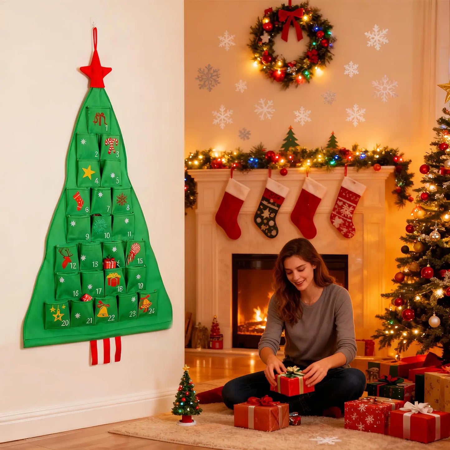 Fabric Advent Calendar – 24-Day Christmas Countdown Tree