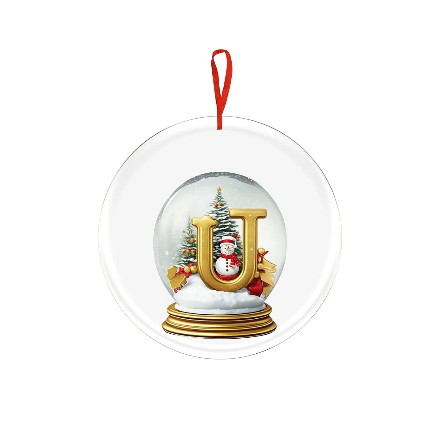 Crystal Ball Acrylic Christmas Ornament – Personalized Hanging Decoration