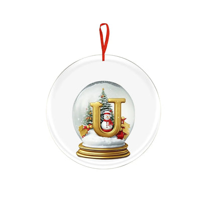 Crystal Ball Acrylic Christmas Ornament – Personalized Hanging Decoration