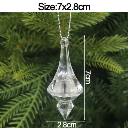 Christmas Home Decorations Crystal Acrylic Ornaments