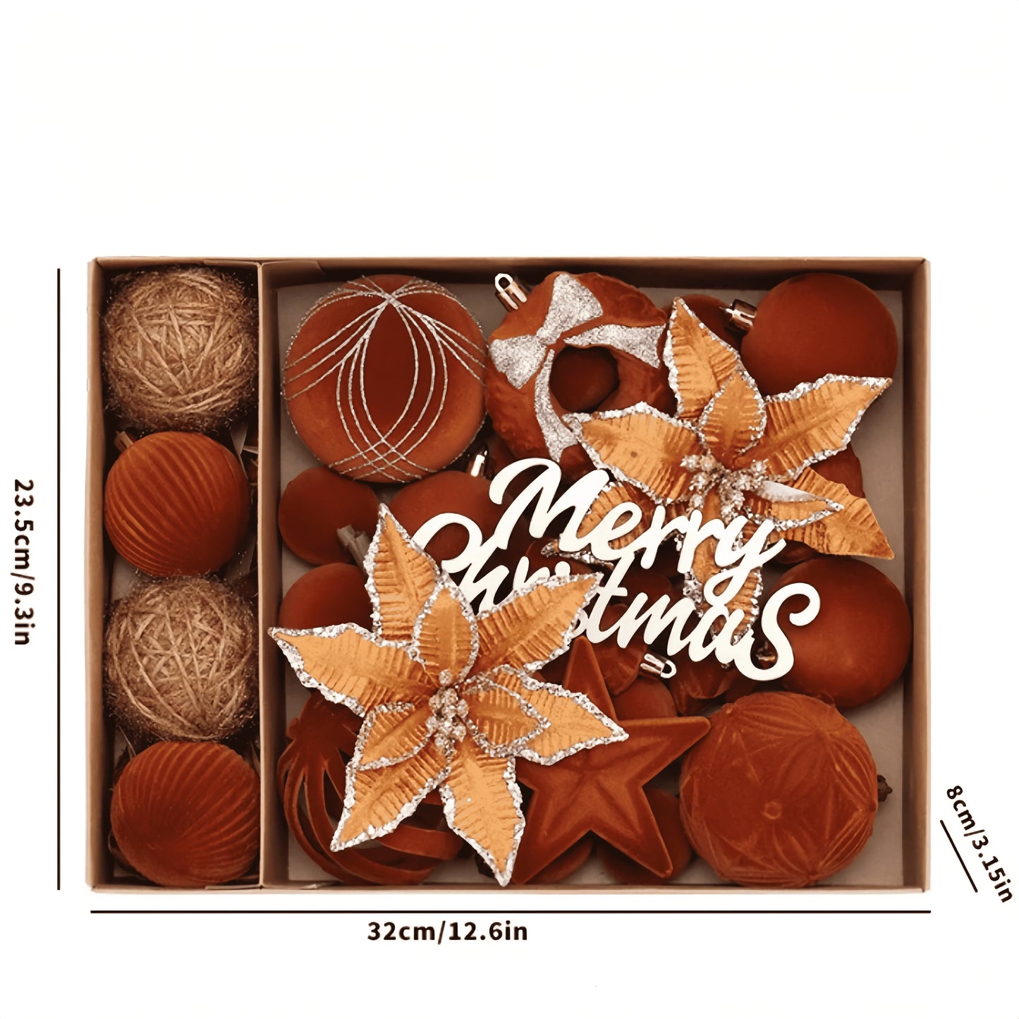 Velvet Christmas Balls – 38PC Set