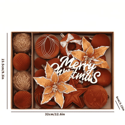 Velvet Christmas Balls – 38PC Set