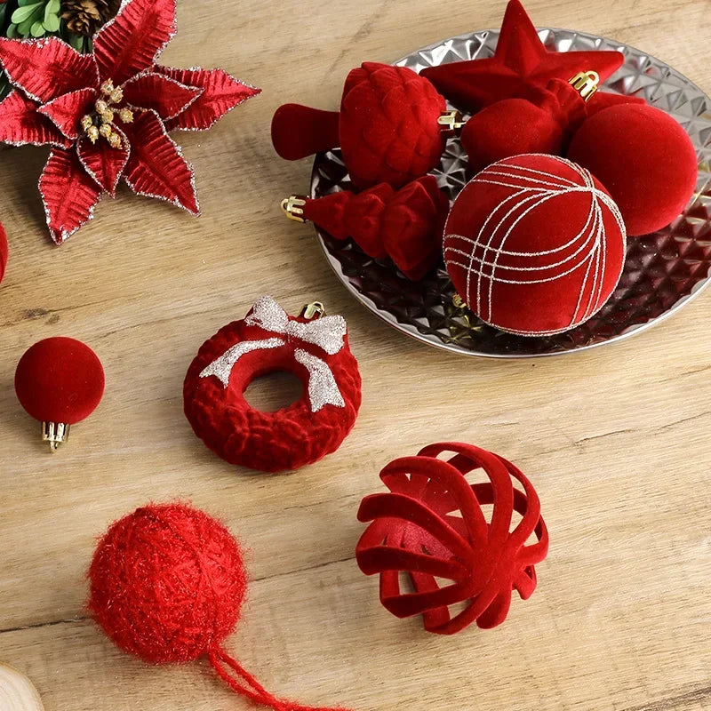 Velvet Christmas Balls – 38PC Set