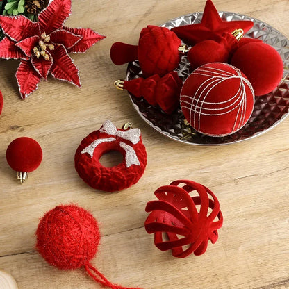 Velvet Christmas Balls – 38PC Set