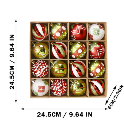 16PCS Shatterproof Christmas Ball Ornament Set – 2.36" Tree Decorations