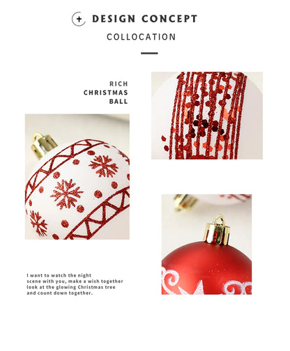 16PCS Shatterproof Christmas Ball Ornament Set – 2.36" Tree Decorations