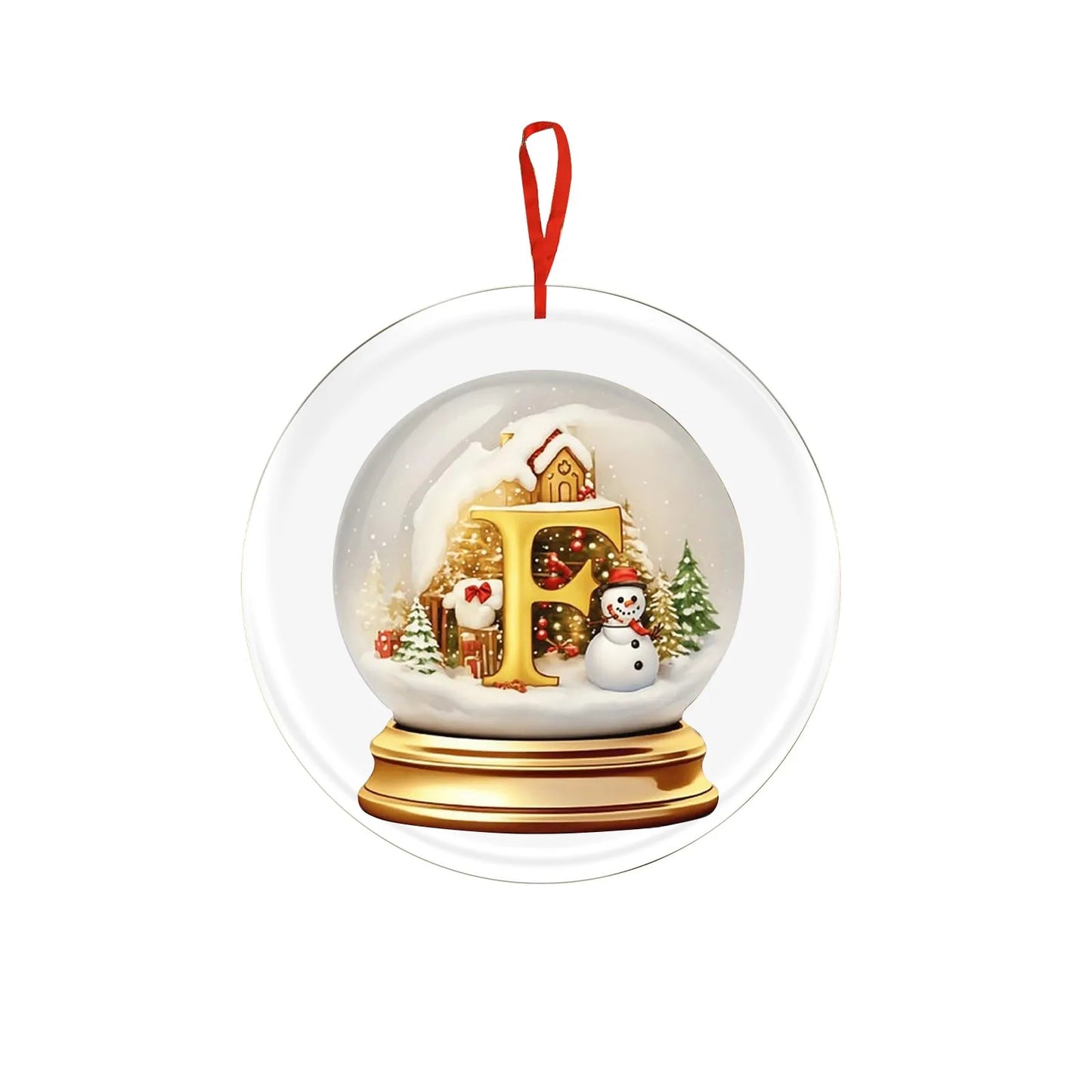Crystal Ball Acrylic Christmas Ornament – Personalized Hanging Decoration