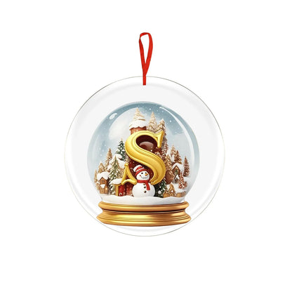 Crystal Ball Acrylic Christmas Ornament – Personalized Hanging Decoration
