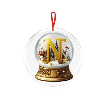 Crystal Ball Acrylic Christmas Ornament – Personalized Hanging Decoration