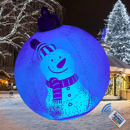 60cm Transparent Giant Inflatable Christmas Ball (With Optional Lights)