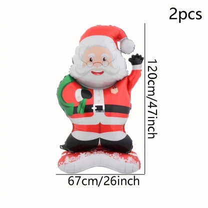 Standing Santa Claus Foil Balloon – 1 or 2 Pack Holiday Party Decor