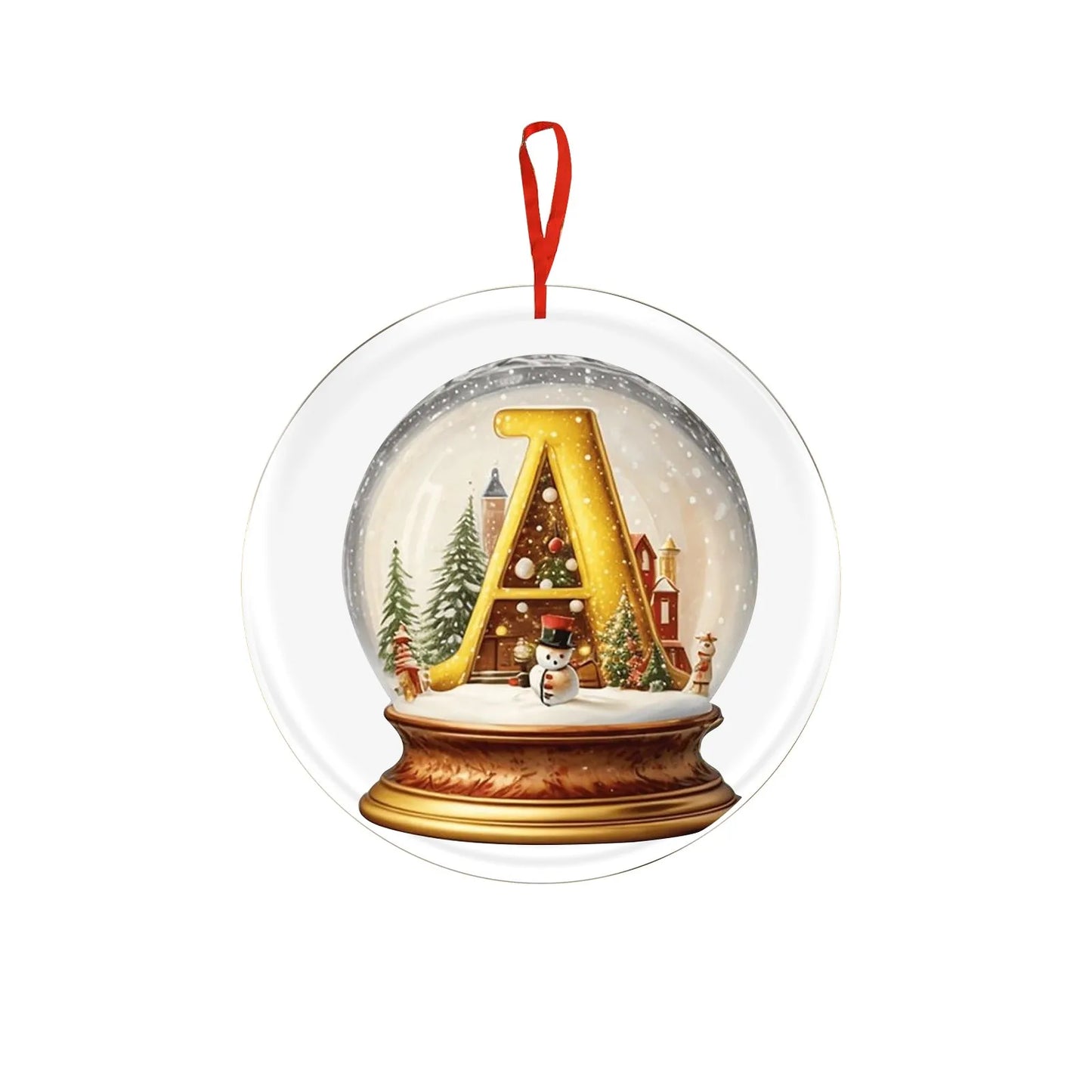 Crystal Ball Acrylic Christmas Ornament – Personalized Hanging Decoration